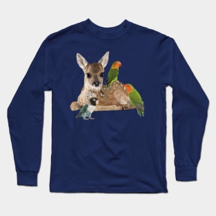 Deer and parrots Long Sleeve T-Shirt